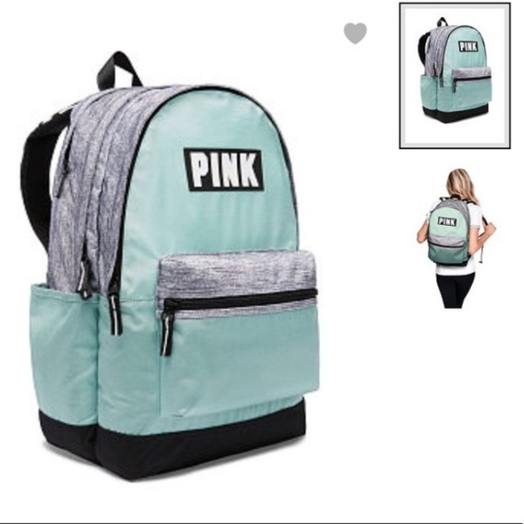 pink company backpack